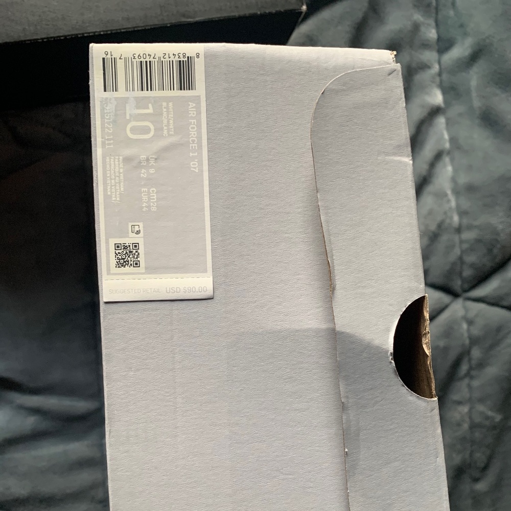 Men's White Air Force Ones Size 10